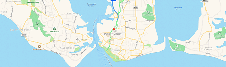 Portsmouth map